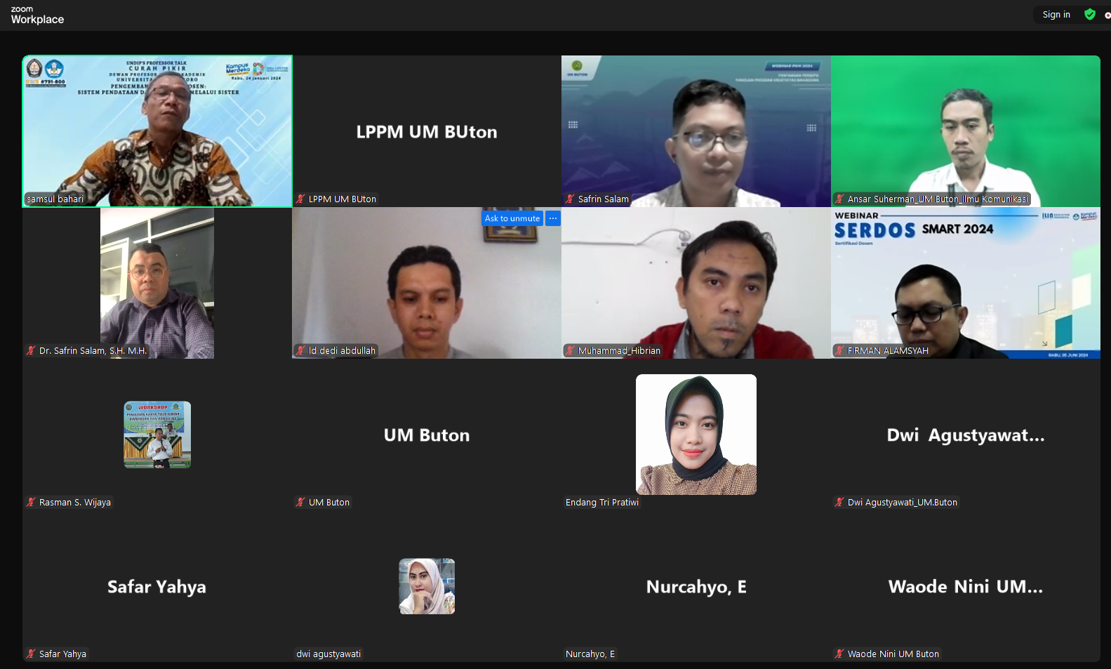 LPPM UM Buton Menyelenggarakan Desiminasi Penerima Hibah RisetMU