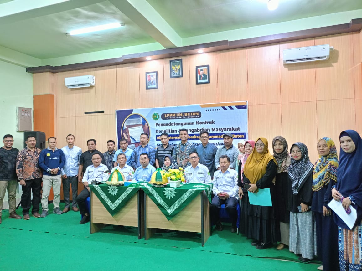 LPPM UM Buton Menyelenggarakan Penandatangan Kontrak Hibah Internal