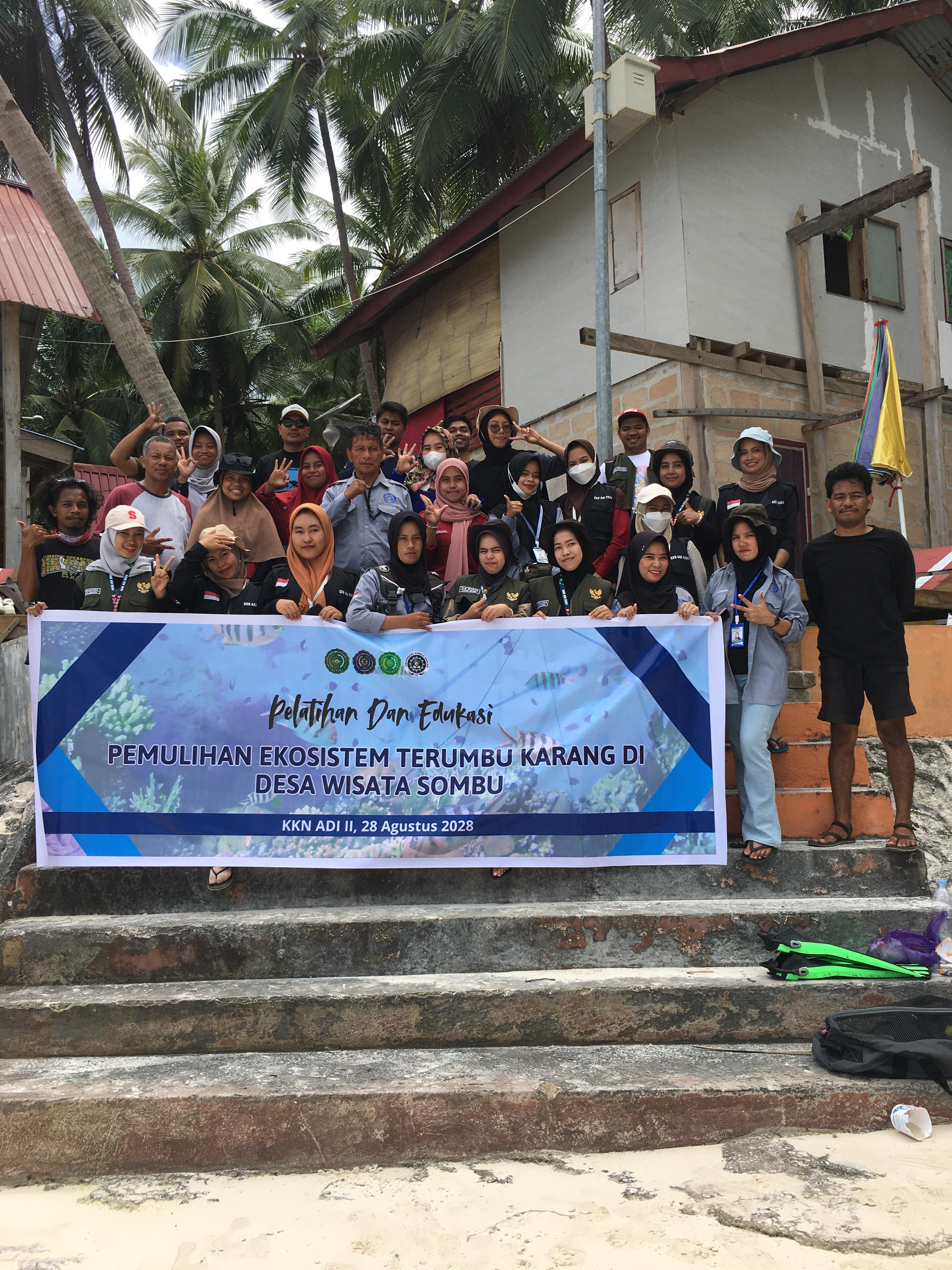 Mahasiswa KKN Ahmad Dahlan Mengabdi Melaksanakan Program Kerja Transplantasi Terumbu Karang di Kabupaten Wakatobi